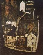 Egon Schiele Dead City painting